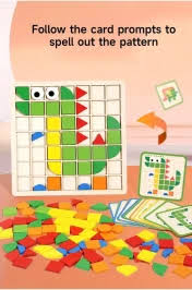 120pcs wooden mosaic puzzle set